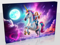 Personalised Unicorn Canvas. Perfect Gift For Unicorn Fans