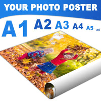 Your Photo to Poster.  A1 to A6 & Square sizes. Beautiful Satin finish