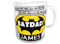 Personalised "BATDAD" Mug - Superhero Batman Gift - Custom Coffee Cup