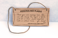 Personalised Wooden Plaque/Sign - With Jute Twine - Customised Laser Engraved With Your Text - Gift Ideas