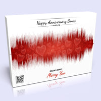 Custom Sound Wave / Waveform Canvas. Personalised Valentine's Gift, Anniversary