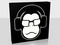 Monkey with headphones 5 sizes available