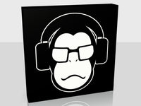 Monkey with headphones 5 sizes available