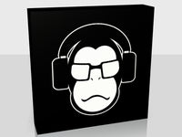Monkey with headphones 5 sizes available