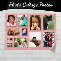 Custom Photo Collage Poster Personalised Picture Print A1 A2 A3 A4 Grid Style, Can Be Framed