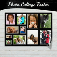 Custom Photo Collage Poster Personalised Picture Print A1 A2 A3 A4 Grid Style, Can Be Framed