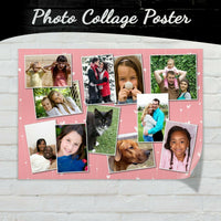 Custom Photo Collage Poster Personalised Picture Print A1 A2 A3 A4  Scattered Style, Can Be Framed