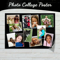 Custom Photo Collage Poster Personalised Picture Print A1 A2 A3 A4  Scattered Style, Can Be Framed
