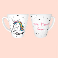 Cute Personalised Unicorn Mug Your Name 3 Sizes Available