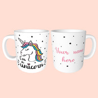 Cute Personalised Unicorn Mug Your Name 3 Sizes Available